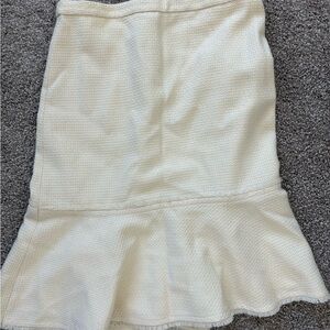 J. Crew Cream Flared Hem A-Line Skirt